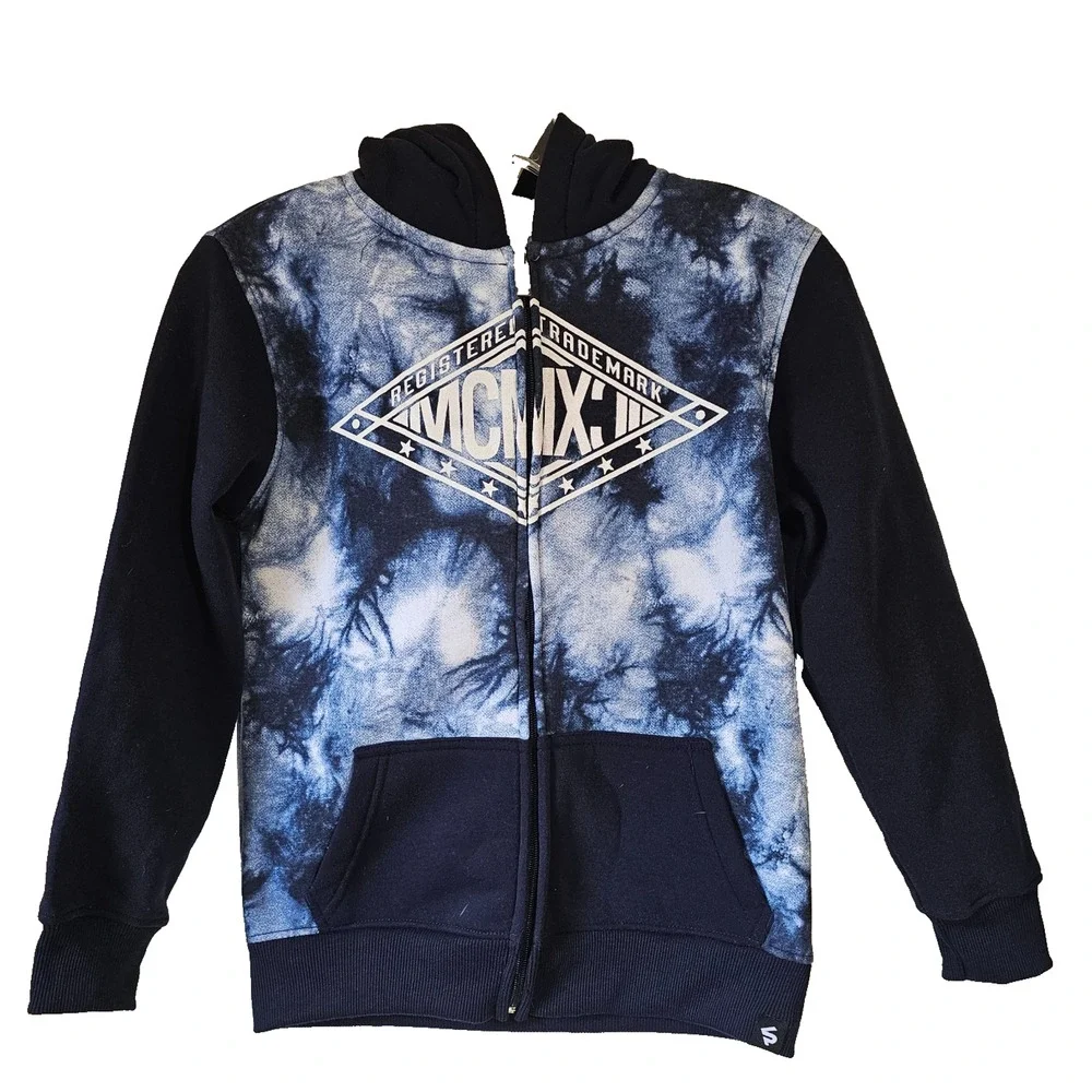 Southpole Boys 2 Pc Tracksuit Set Hoodie Jogger Tie Dye Navy Size 8 NWT Youth